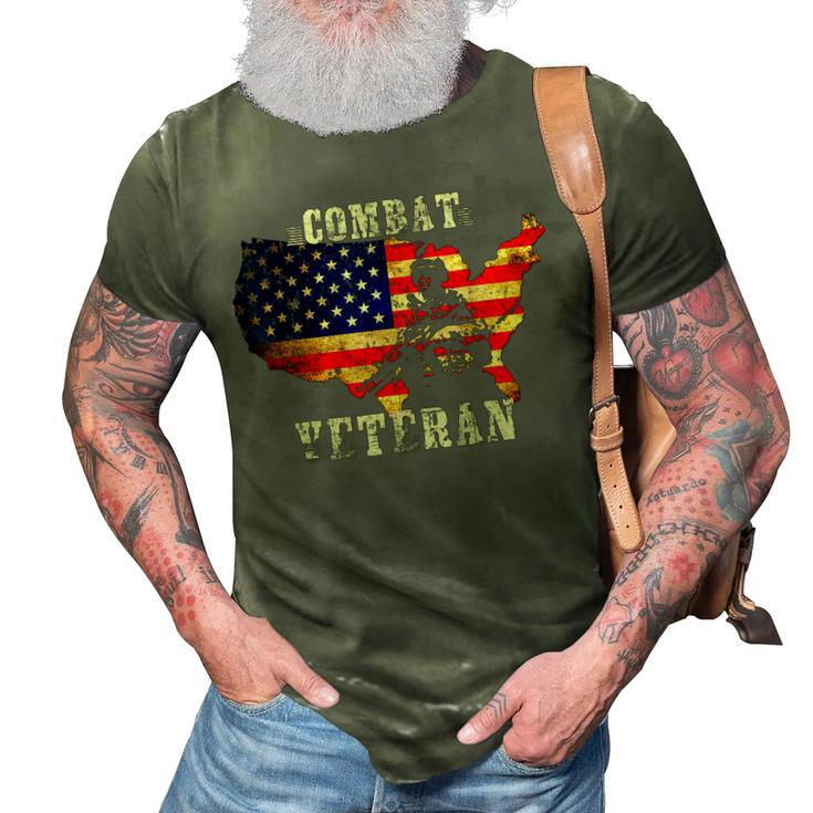 Combat Veteran Proud American Soldier Military Army Gift 3D Print Casual Tshirt