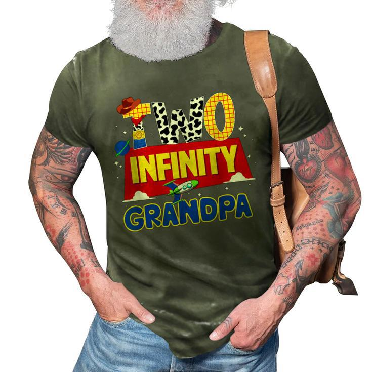 Cowboy Grandpa Two Infinity And Beyond Birthday Decorations 3D Print Casual Tshirt