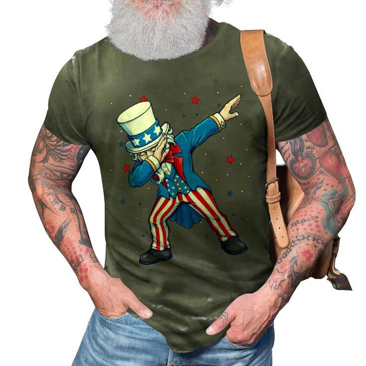 Dabbing Uncle Sam  4Th Of July Kids Boys Men 3D Print Casual Tshirt