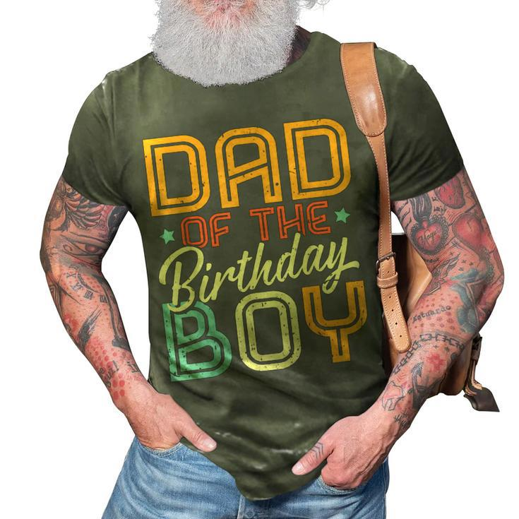 Dad Of The Birthday Boy Birthday Party 3D Print Casual Tshirt