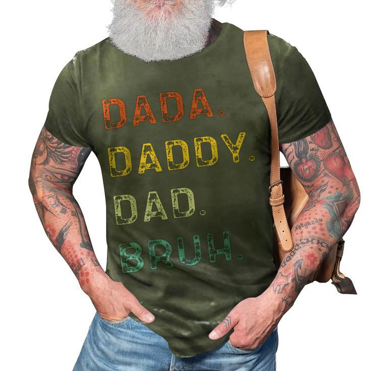 Dada Daddy Dad Bruh Gift For Mens 3D Print Casual Tshirt