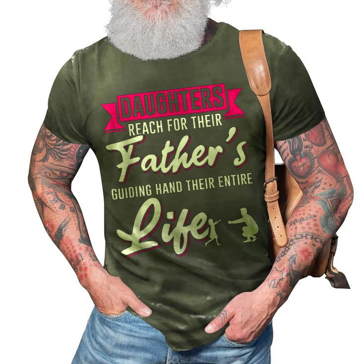Daughter Father Dad Daddy Papa Poppa Stepdad Children Family Gift For Mens 3D Print Casual Tshirt