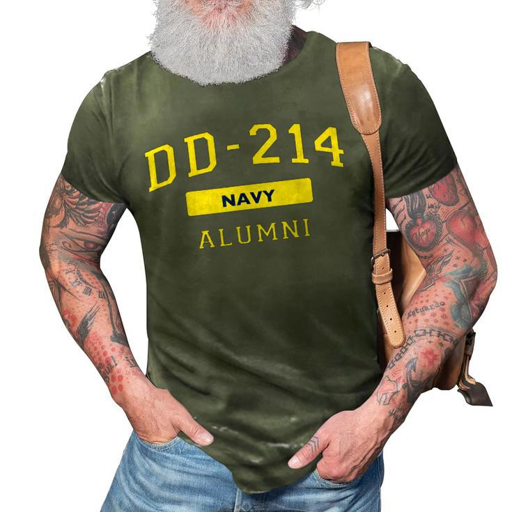 Dd214  Navy Alumni Us Veteran American Military Gift 3D Print Casual Tshirt