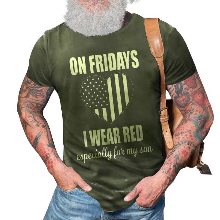 Deployed Son Design For Mom Red Friday Military 3D Print Casual Tshirt