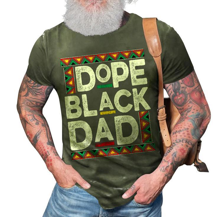 Dope Black Dad Junenth African American Pride Freedom Day 3D Print Casual Tshirt