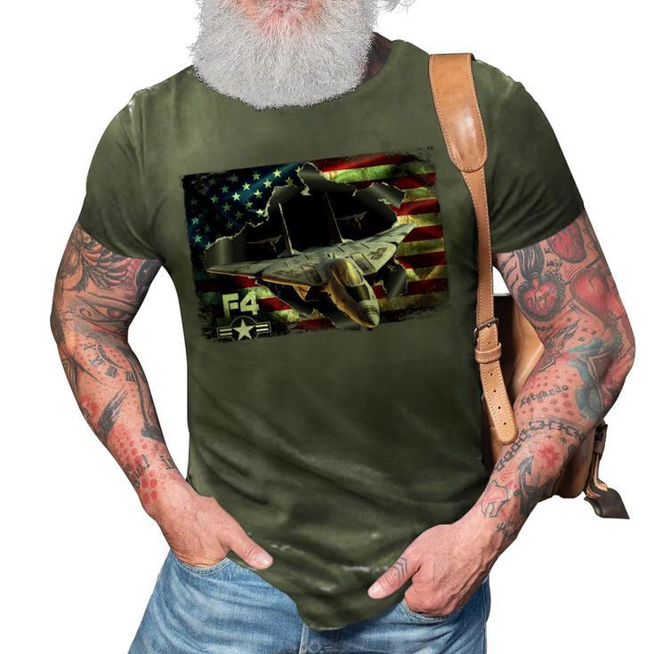 F4 Phantom Ii Air Force Military Veteran Pride Us Flagusaf 3D Print Casual Tshirt