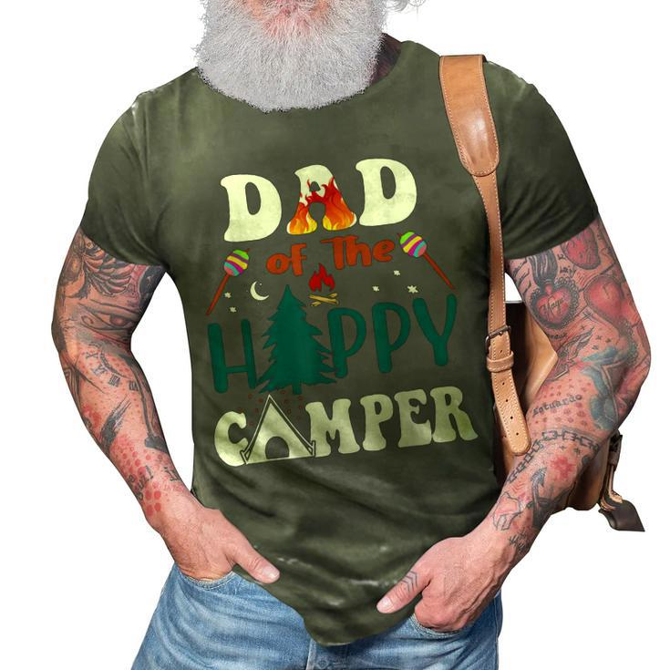 Family Camping Trip Dad Of The Happy Camper 3D Print Casual Tshirt
