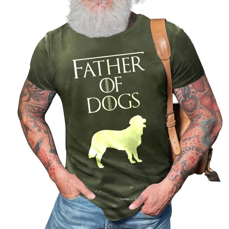 Father Of Dogs Cute Gifts For Dog Daddy Fathers Day Gift 3D Print Casual Tshirt