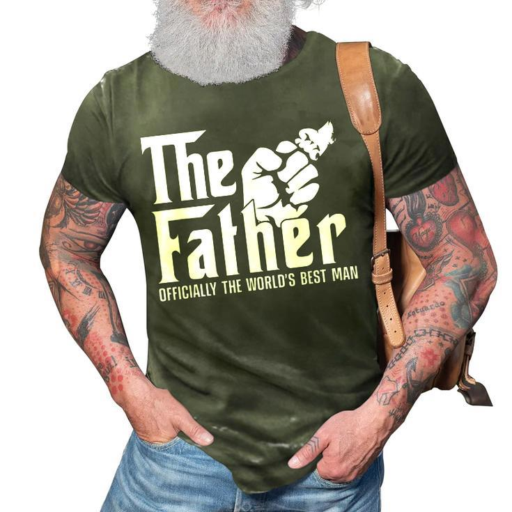 Father Officially Best Man Papa Daddy Stepdad Poppa Husband Gift For Mens 3D Print Casual Tshirt