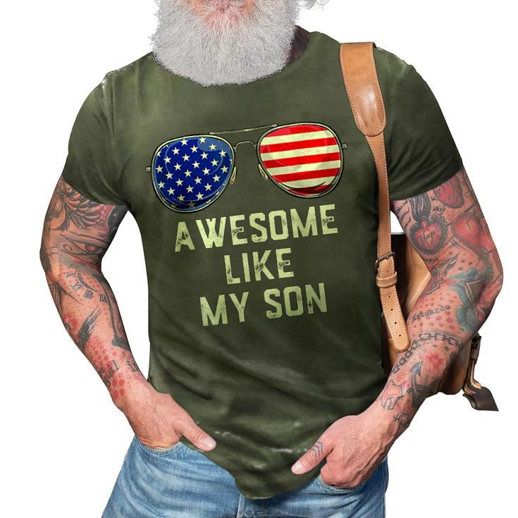 Fathers Day Gift Funny Dad  Awesome Like My Son 3D Print Casual Tshirt