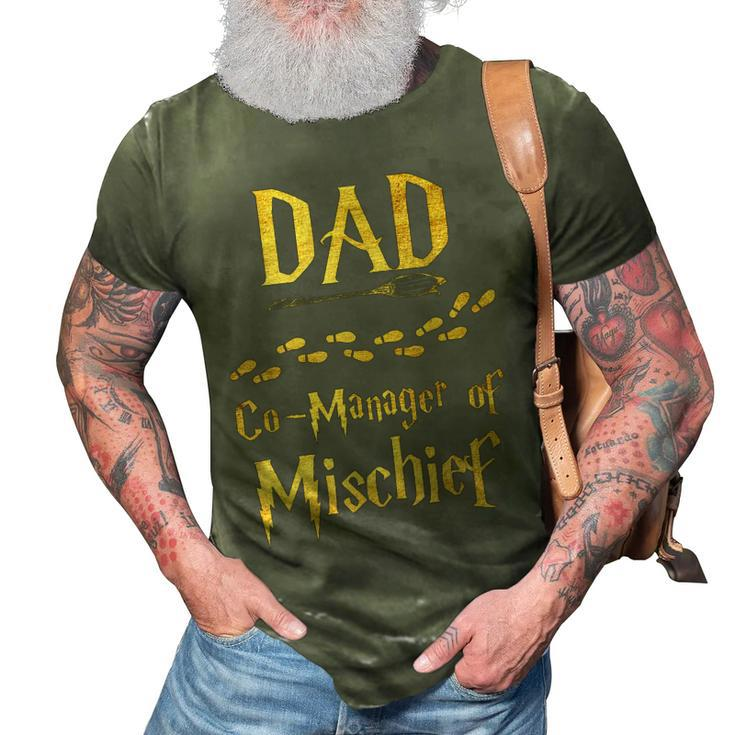 Fbmagical Dad Manager Of Mischief Birthday Family Matching 3D Print Casual Tshirt