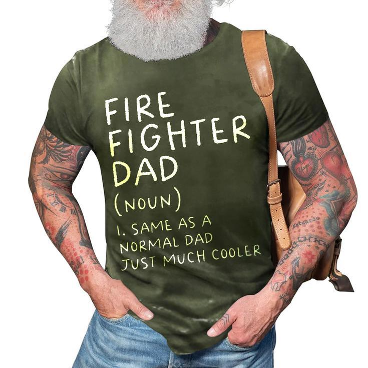 Firefighter Dad Definition Funny 3D Print Casual Tshirt