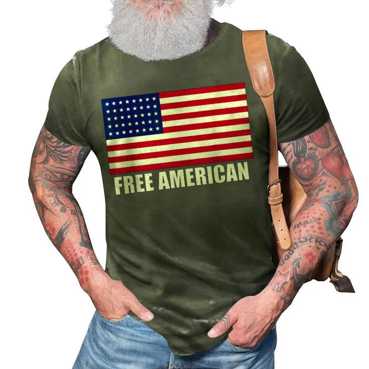 Free American Usa Flag Support America Military Veteran 3D Print Casual Tshirt