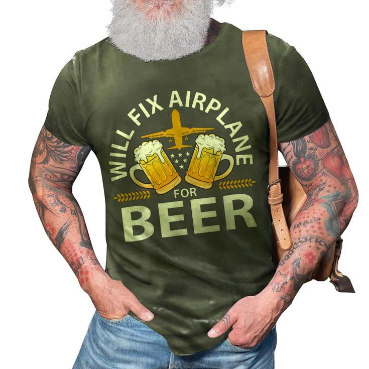 Funny Aircraft Mechanic Novelty Apparel For Engineers 3D Print Casual Tshirt