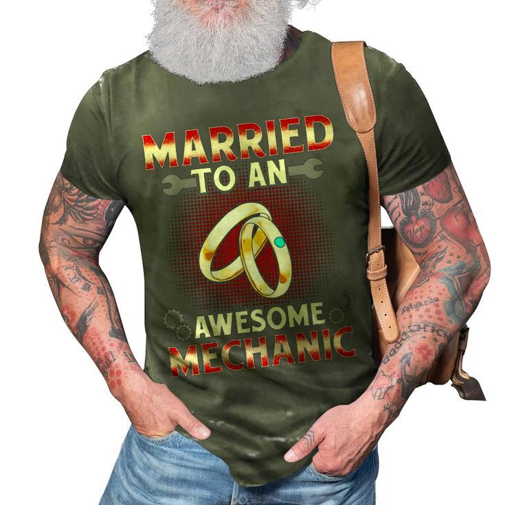 Funny Car Repair Wife Married To An Awesome Mechanic Gift For Womens 3D Print Casual Tshirt
