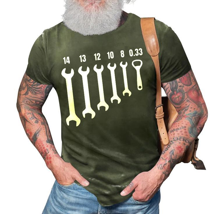 Funny Mechanic Metal Worker Engineer Wrench 033 Beer Opener 3D Print Casual Tshirt