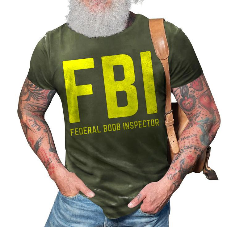 Funny Saying Dad Joke Federal Boob Inspector 3D Print Casual Tshirt