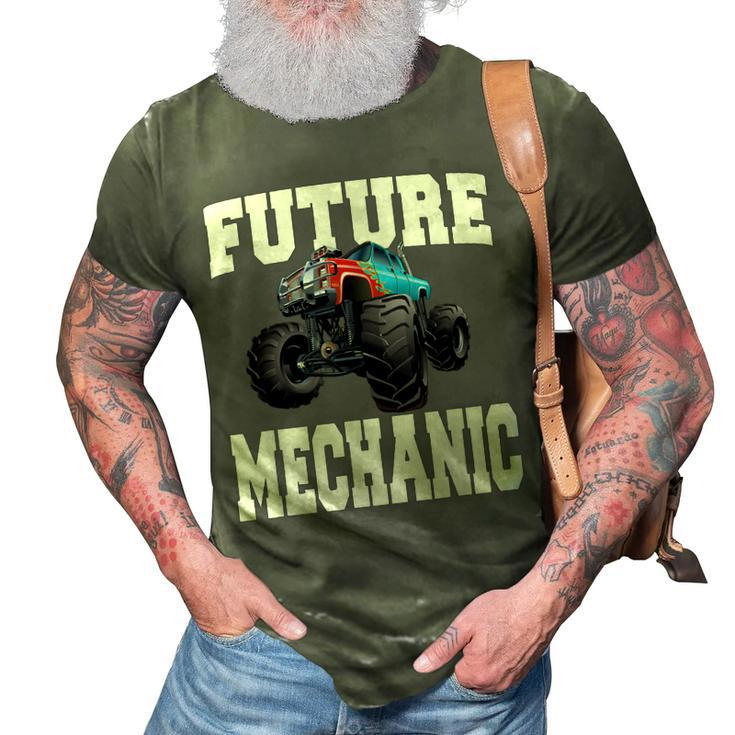 Future Mechanic Costume Monster Truck  Adults & Kids 3D Print Casual Tshirt