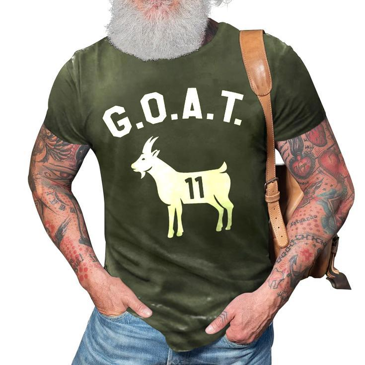 Goat Number 11 Greatest Of All Time Dad Joke 3D Print Casual Tshirt