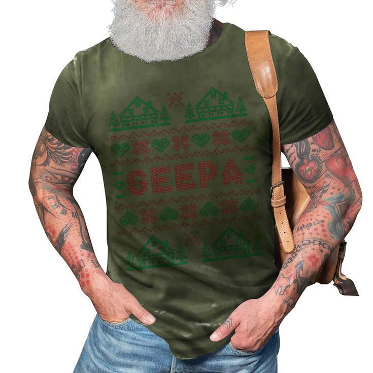 Grandpa Geepa Xmas Ugly Sweater Cute Gifts Gift For Mens 3D Print Casual Tshirt