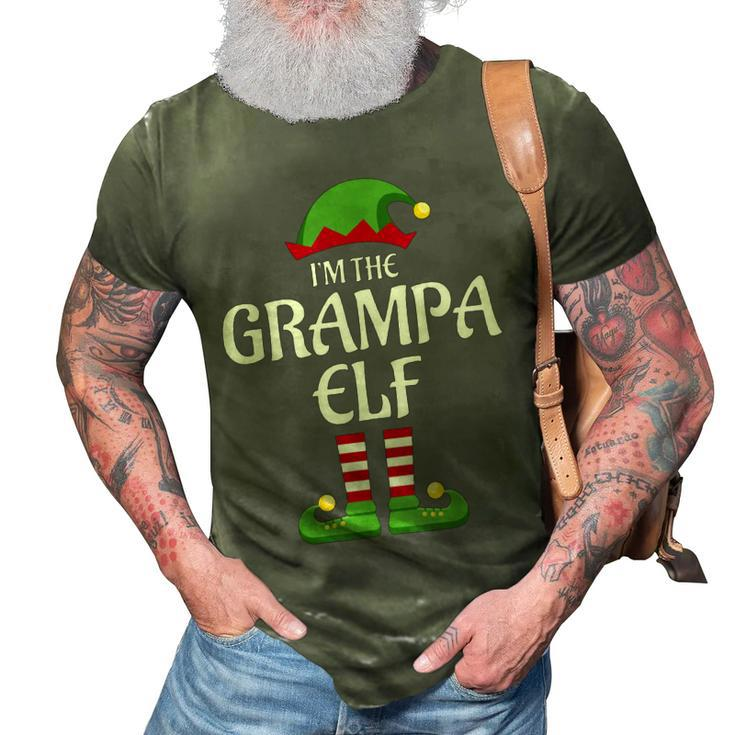 Im The Grampa Elf Matching Family Christmas Gift Grandpa Gift For Mens 3D Print Casual Tshirt