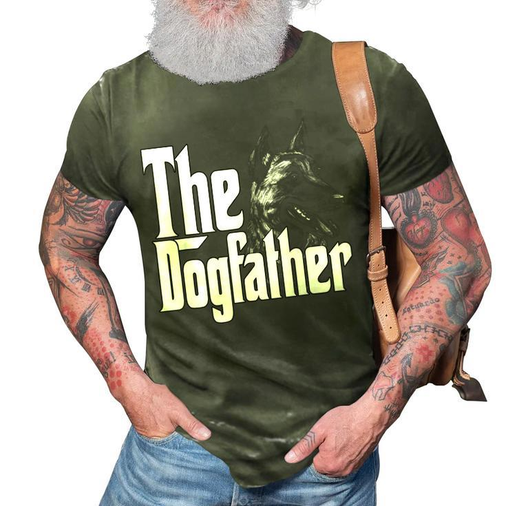 Malinois Belga Dog Dad Dogfather Dogs Daddy Father 3D Print Casual Tshirt