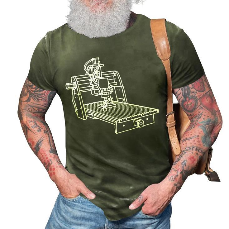 Mechanics Milling Machine Mechatronics Milling Cutter Gift 3D Print Casual Tshirt