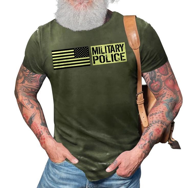 Military Police Flag America Mp Army Veteran 3D Print Casual Tshirt