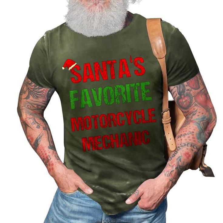 Motorcycle Mechanic Funny Pajama Christmas Gift 3D Print Casual Tshirt