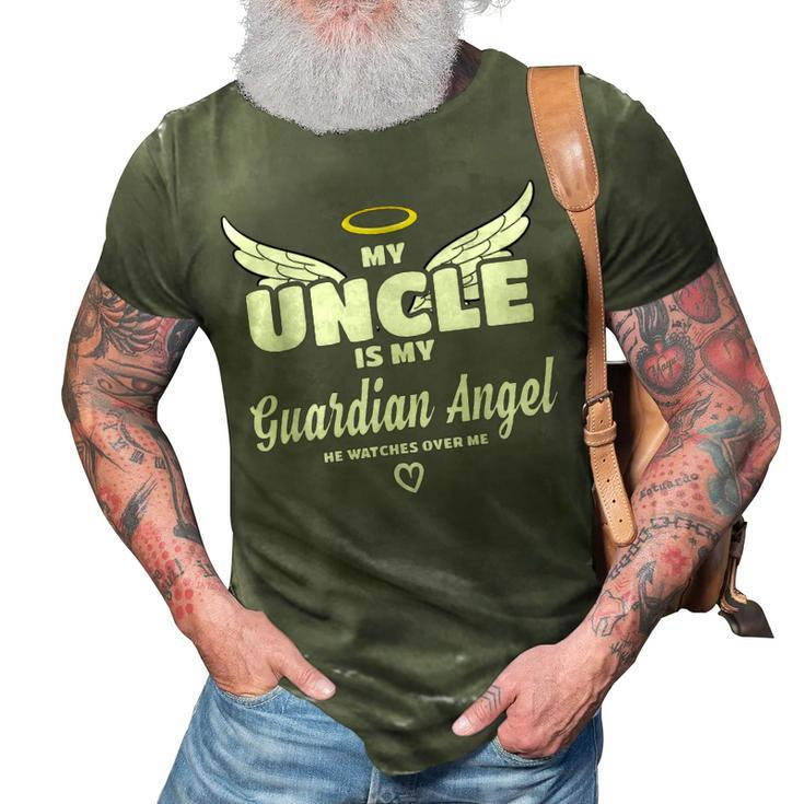My Uncle Is My Guardian Angel He Watches Over Me In Memory 3D Print Casual Tshirt