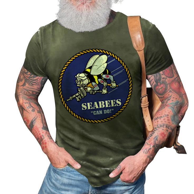 Navy Seabees  Military Pocket T 3D Print Casual Tshirt