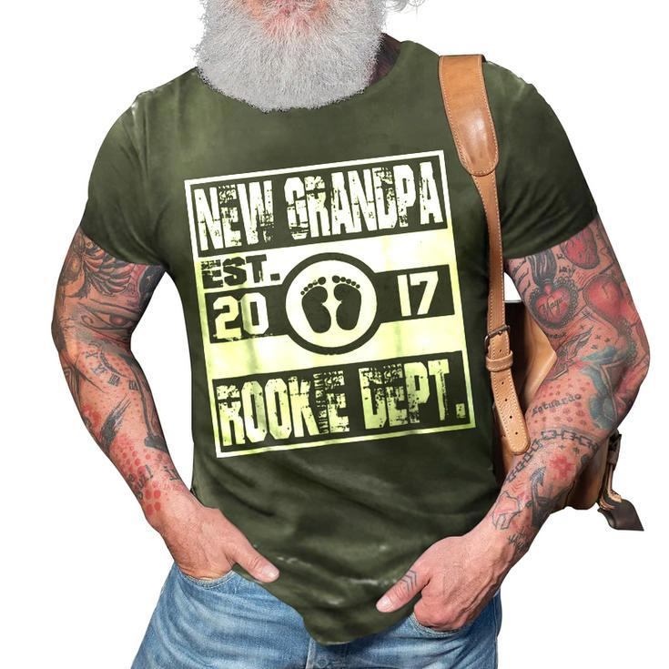 New Grandpa Est 2017 Rookie Dept 3D Print Casual Tshirt