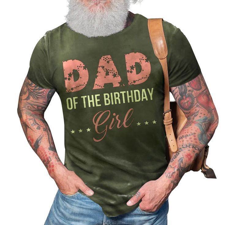 Pink Dad Of The Birthday Girl From Wife Daughter Baby Girl 3D Print Casual Tshirt