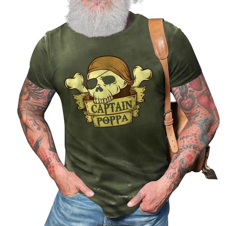 Pirate Captain Poppa Halloween 3D Print Casual Tshirt