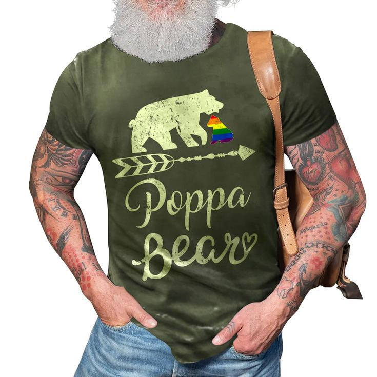Poppa Bear Lgbt Lgbtq Rainbow Pride Gay Lesbian 3D Print Casual Tshirt