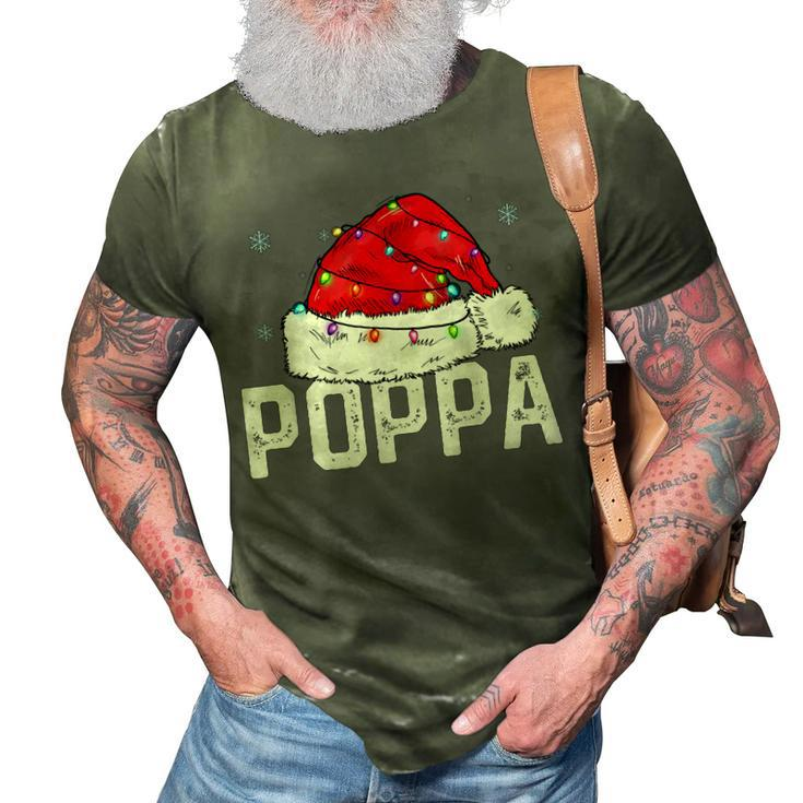 Poppa Claus Funny Xmas Family Matching Grandpa Christmas 3D Print Casual Tshirt