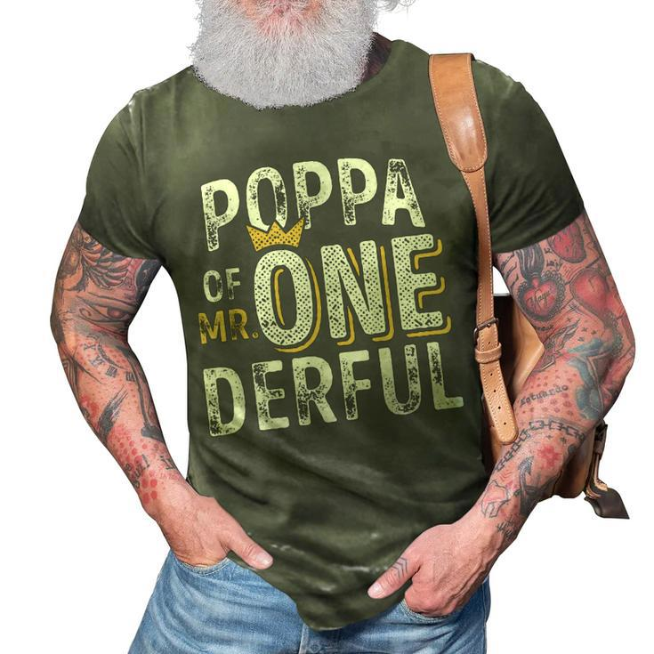 Poppa Of Mr Onederful 1St Birthday First Onederful Matching 3D Print Casual Tshirt
