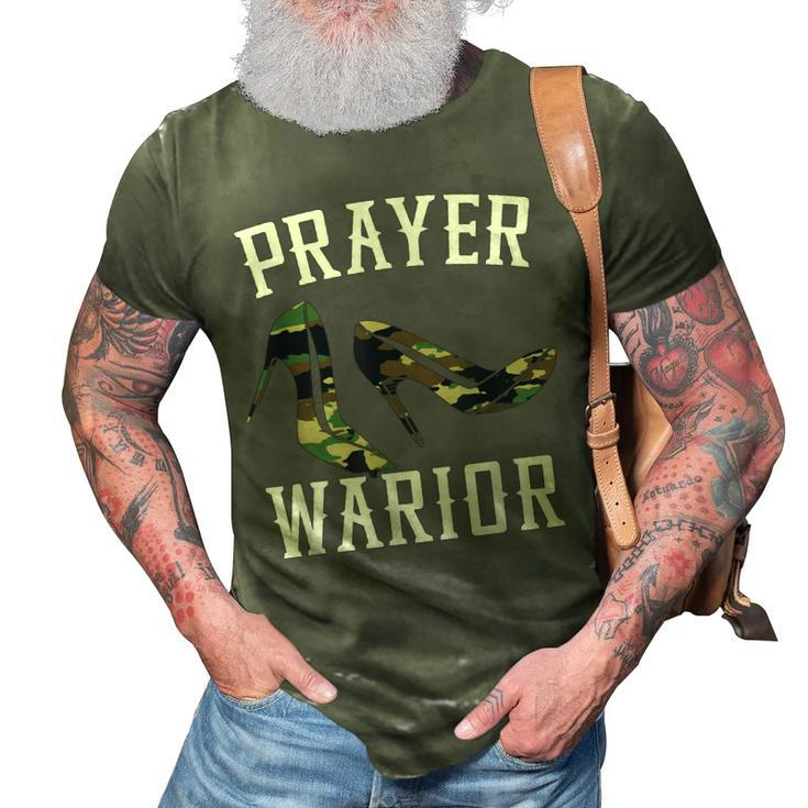 Prayer Warrior Camouflage For Religious Christian Soldier 3D Print Casual Tshirt