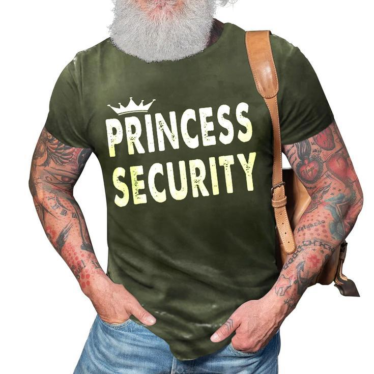 Princess Security Halloween Costume Dad Men Family Matching 3D Print Casual Tshirt