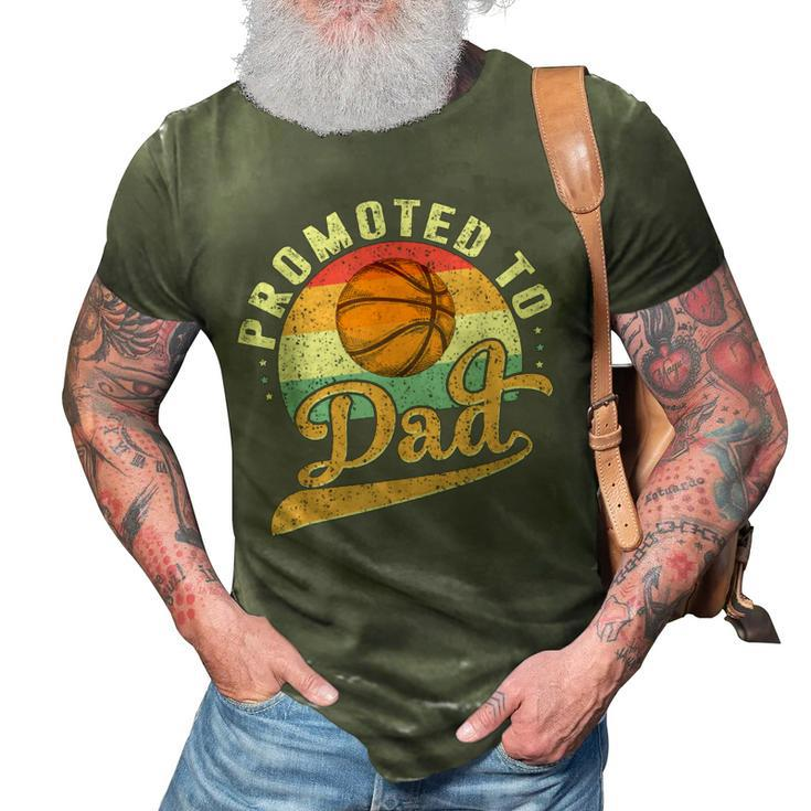 Promoted To Daddy Expecting Soon To Be Dad Father Basketball 3D Print Casual Tshirt