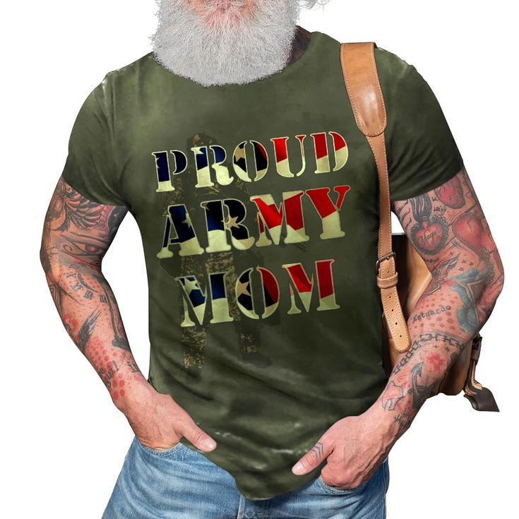 Proud Army Mom Military Mother Proud Army Family Marine Gift For Womens 3D Print Casual Tshirt