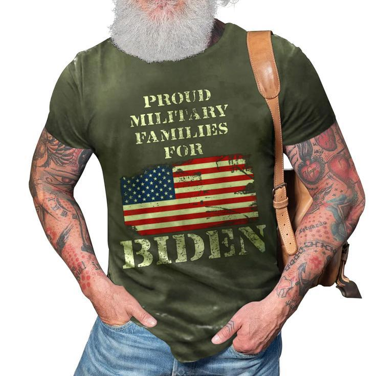 Proud Military Veterans Families For Biden Anti Trump 3D Print Casual Tshirt