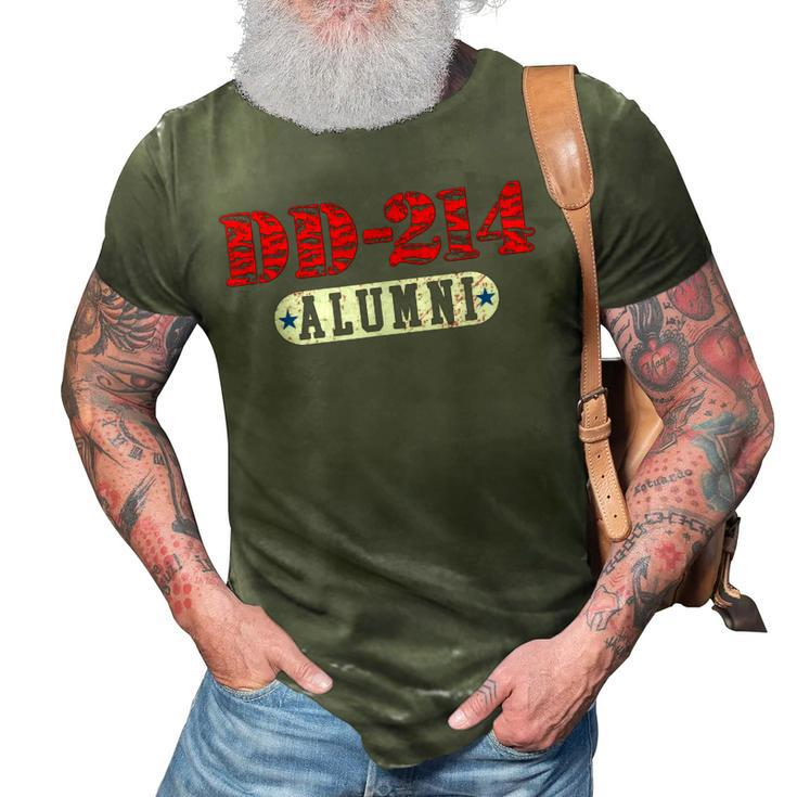 Proud Retired Military Veteran Alumni Family Dd214 Vintage 3D Print Casual Tshirt