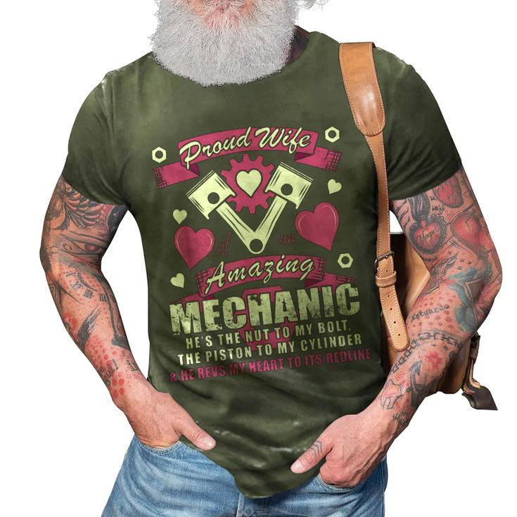 Proud Wife Of Mechanic 3D Print Casual Tshirt