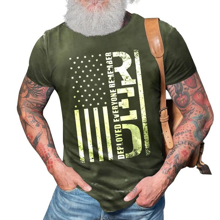 Red Friday Remember Everyone Deployed Us Flag Army Military 3D Print Casual Tshirt