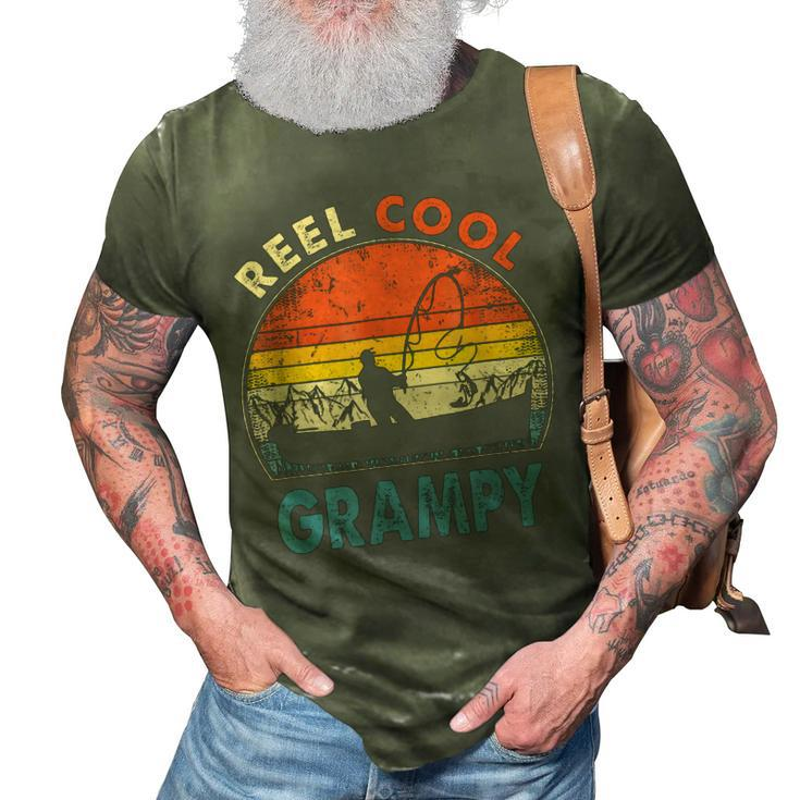 Reel Cool Grampy  Fathers Day Gift For Fishing Dad 3D Print Casual Tshirt