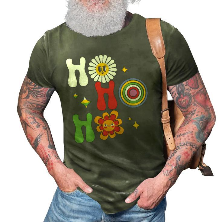 Retro Christmas Ho Ho Ho 3D Print Casual Tshirt