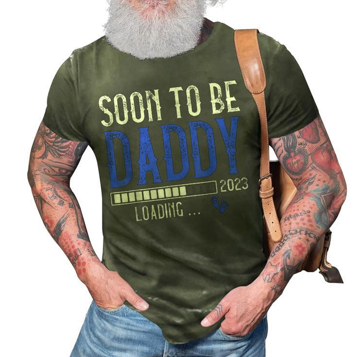 Soon To Be Daddy Est2023 New Dad Pregnancy Gift For Mens 3D Print Casual Tshirt