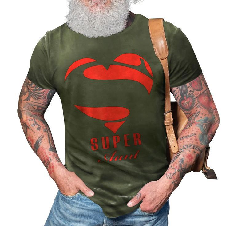 Super Aunt Superhero T  Gift Mother Father Day 3D Print Casual Tshirt