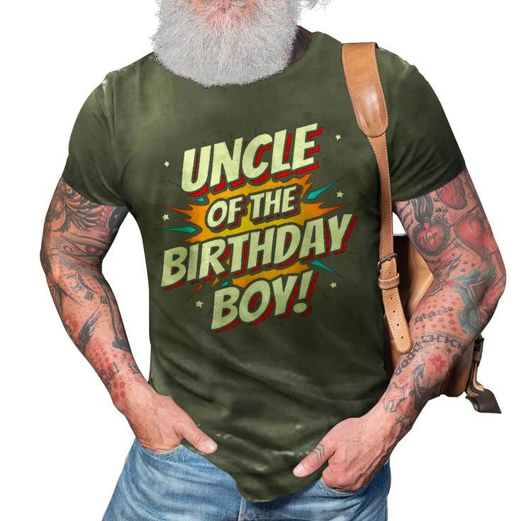 Superhero Party Comics Birthday Uncle Of Birthday Boy 3D Print Casual Tshirt